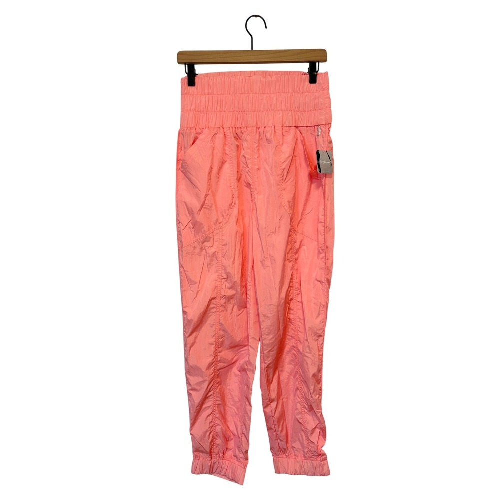 NWT FP Movement Way Home Joggers Neon Papyana Punch Pink High Rise Pants Small - Picture 3 of 7